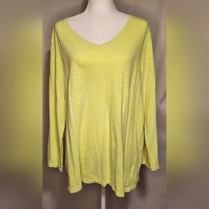 Catherines neon yellow tunic      Size 0X (14/16W)